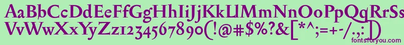 SerapioniiBold-Schriftart – Violette Schriften auf grünem Hintergrund