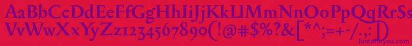 SerapioniiBold-Schriftart – Violette Schriften auf rotem Hintergrund