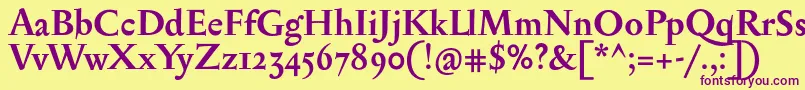 SerapioniiBold Font – Purple Fonts on Yellow Background