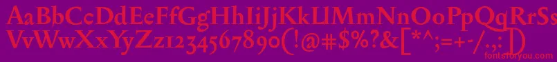 SerapioniiBold Font – Red Fonts on Purple Background