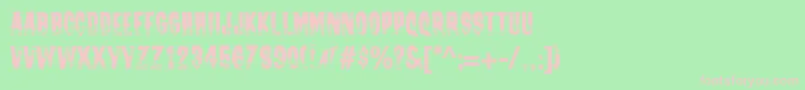 ChannelTuningJl Font – Pink Fonts on Green Background