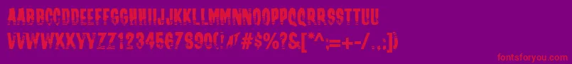 ChannelTuningJl Font – Red Fonts on Purple Background