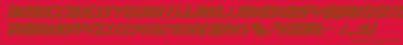 Rocketpopcond Font – Brown Fonts on Red Background