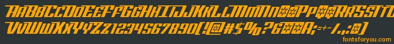 Шрифт Rocketpopcond – оранжевые шрифты на чёрном фоне