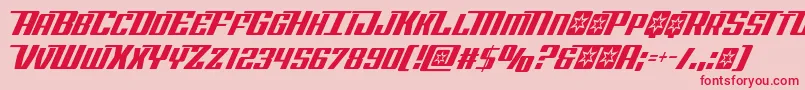 Rocketpopcond Font – Red Fonts on Pink Background