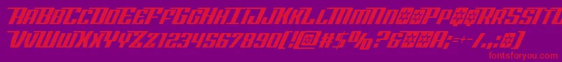 Rocketpopcond Font – Red Fonts on Purple Background