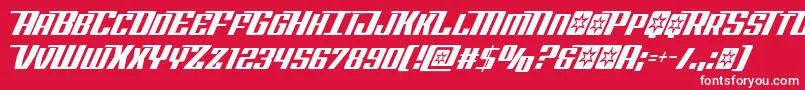 Rocketpopcond Font – White Fonts on Red Background