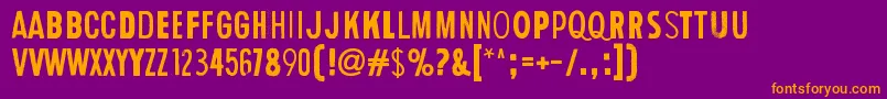 HumanErrorEcho Font – Orange Fonts on Purple Background