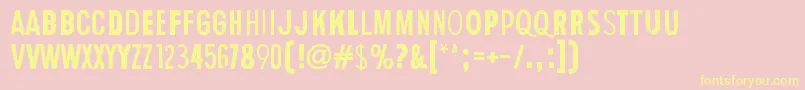 HumanErrorEcho-Schriftart – Gelbe Schriften auf rosa Hintergrund