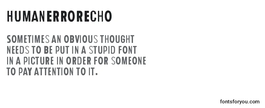 HumanErrorEcho Font