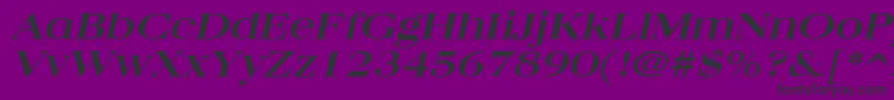 フォントQuantasbroadBoldItalic – 紫の背景に黒い文字