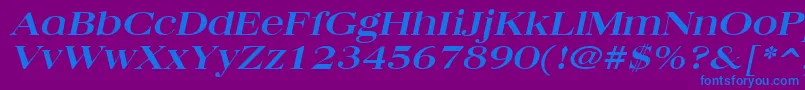 QuantasbroadBoldItalic Font – Blue Fonts on Purple Background