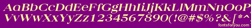 QuantasbroadBoldItalic Font – Yellow Fonts on Purple Background