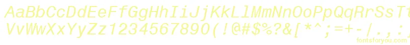 Monospace821ItalicBt Font – Yellow Fonts