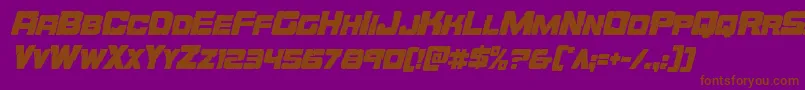Orecrushercondital Font – Brown Fonts on Purple Background
