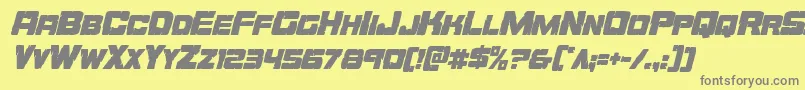 Orecrushercondital Font – Gray Fonts on Yellow Background