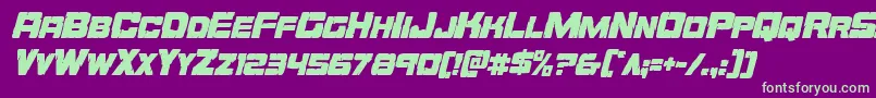 Orecrushercondital Font – Green Fonts on Purple Background