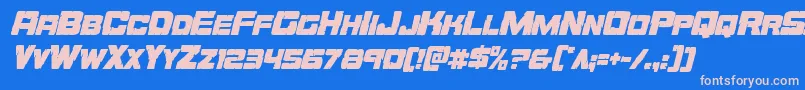 More about Orecrushercondital Font Orecrushercondital Font – Pink Fonts on Blue Background