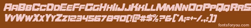 Orecrushercondital Font – Pink Fonts on Brown Background