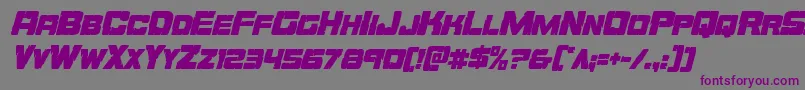 Orecrushercondital Font – Purple Fonts on Gray Background
