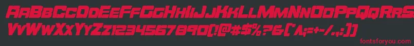 Orecrushercondital Font – Red Fonts on Black Background