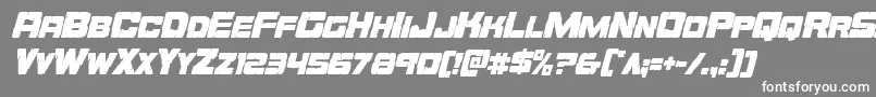 Orecrushercondital Font – White Fonts on Gray Background