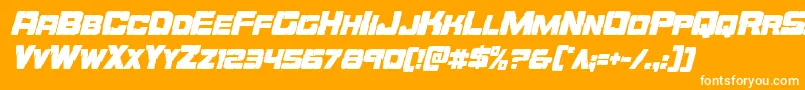 Orecrushercondital Font – White Fonts on Orange Background