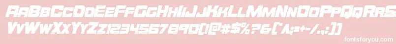 Orecrushercondital Font – White Fonts on Pink Background