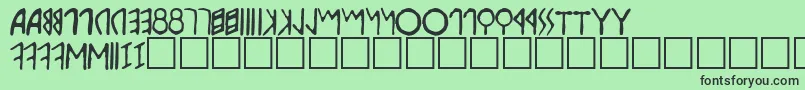 Etruscan Font – Black Fonts on Green Background