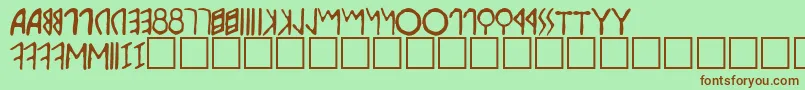 Etruscan Font – Brown Fonts on Green Background