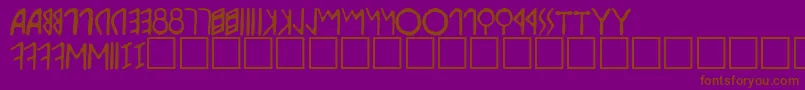 Etruscan Font – Brown Fonts on Purple Background