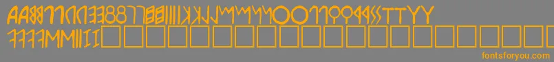 Etruscan Font – Orange Fonts on Gray Background