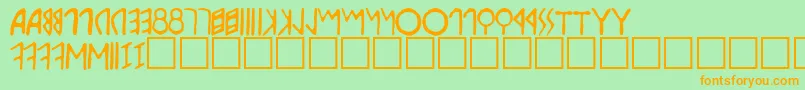 Etruscan Font – Orange Fonts on Green Background