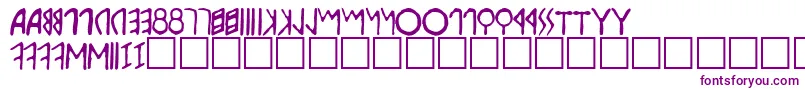 Etruscan Font – Purple Fonts on White Background