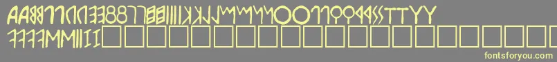 Etruscan Font – Yellow Fonts on Gray Background