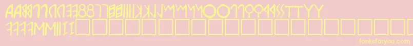 Etruscan Font – Yellow Fonts on Pink Background
