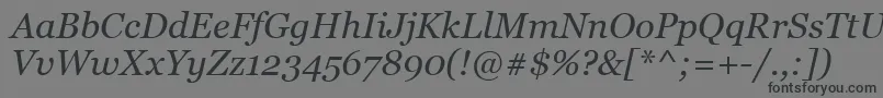 Шрифт GeorgiaItalic – чёрные шрифты на сером фоне