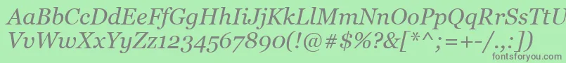 fuente GeorgiaItalic – Fuentes Grises Sobre Fondo Verde