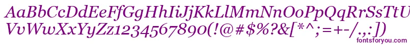 GeorgiaItalic-fontti – violetit fontit