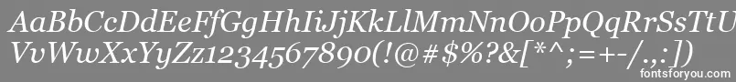GeorgiaItalic Font – White Fonts on Gray Background