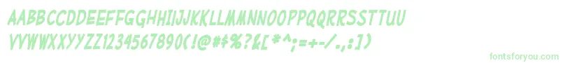 MufferawcdBolditalic Font – Green Fonts on White Background