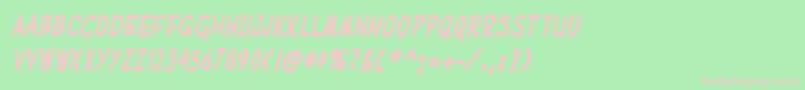 MufferawcdBolditalic Font – Pink Fonts on Green Background