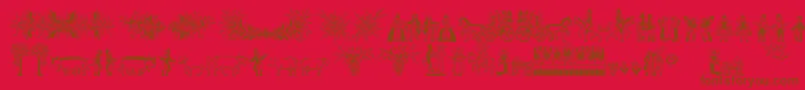 DalaLtPict Font – Brown Fonts on Red Background