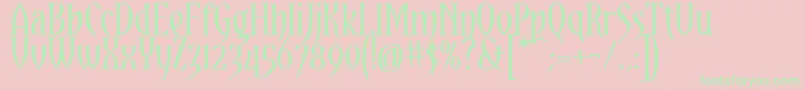 Yataghan Font – Green Fonts on Pink Background