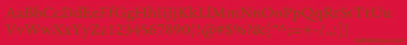 GaramondpremrproCapt Font – Brown Fonts on Red Background