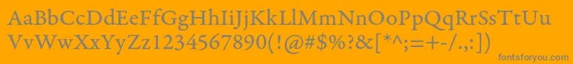 GaramondpremrproCapt Font – Gray Fonts on Orange Background