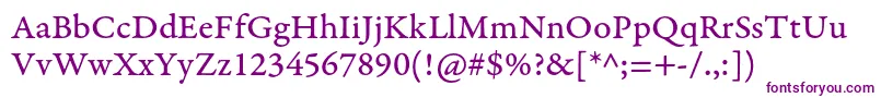 GaramondpremrproCapt Font – Purple Fonts on White Background