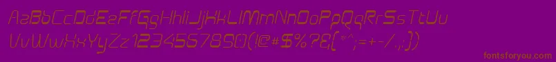 Aunchantedoblique Font – Brown Fonts on Purple Background