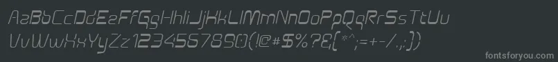 Aunchantedoblique Font – Gray Fonts on Black Background