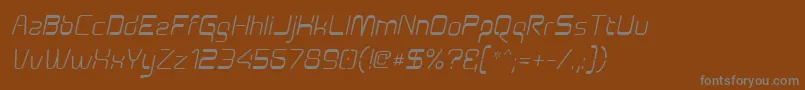 Шрифт Aunchantedoblique – серые шрифты на коричневом фоне